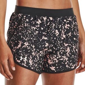 Under Armour Women's Fly-By 2.0 Printed Running Shorts Size SM Loose HeatGear